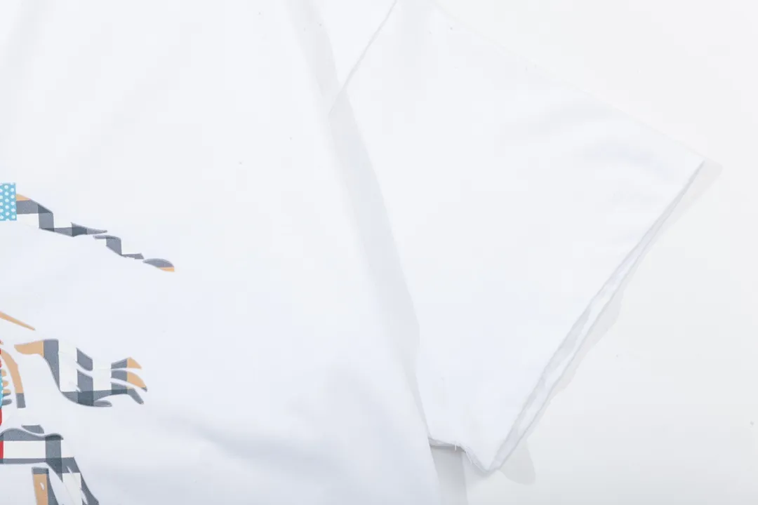 BURBERRY Logo Classic Retro Same Style T 260 Versatile : White Size：XS~L
